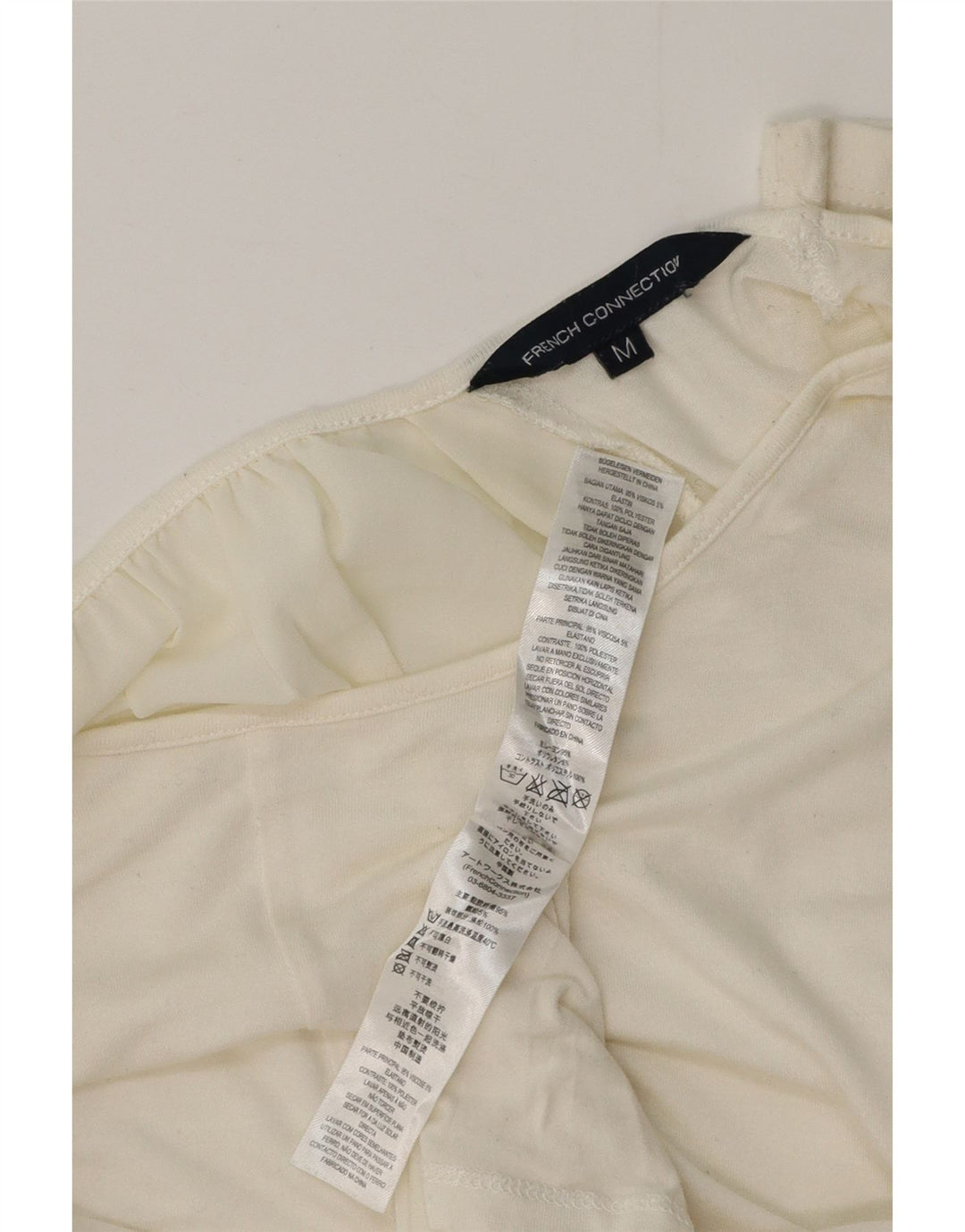 FRENCH CONNECTION Womens Oversized Blouse Top UK 14 Medium Off White