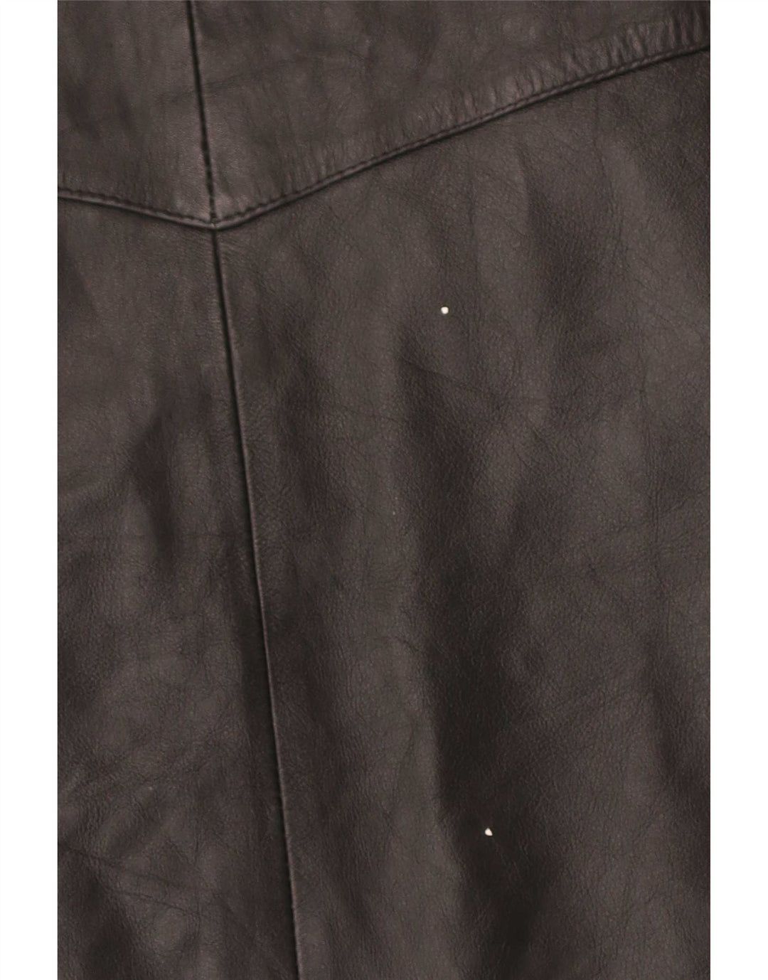 Vintage Mens Leather Waistcoat Medium Black