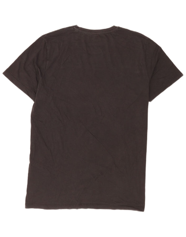 Jack & Jones Mens Graphic T-Shirt Top Large Black Cotton
