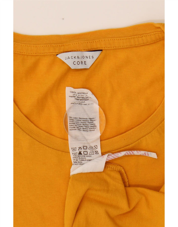 JACK & JONES Mens T-Shirt Top Medium Yellow Cotton Vintage Jack & Jones and Second-Hand Jack & Jones from Messina Hembry 