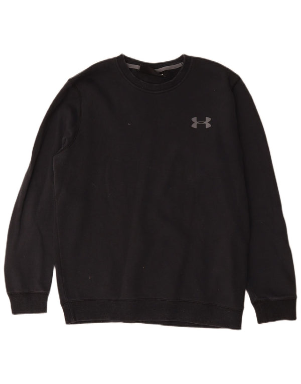 Under Armour Mens Cold Gear Sweatshirt Jumper Medium Black Cotton