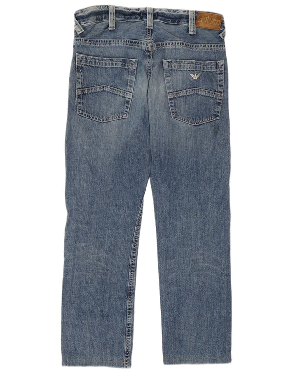 Armani Womens Straight Jeans W32 L29 Blue Cotton