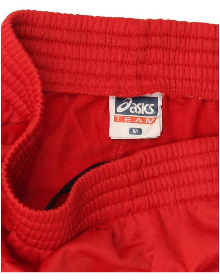 Asics Womens Graphic Tracksuit Trousers UK 12 Medium  Red Polyester