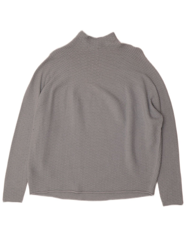Phase Eight Womens Oversized Turtle Neck Jumper Sweater UK 14 Medium Grey