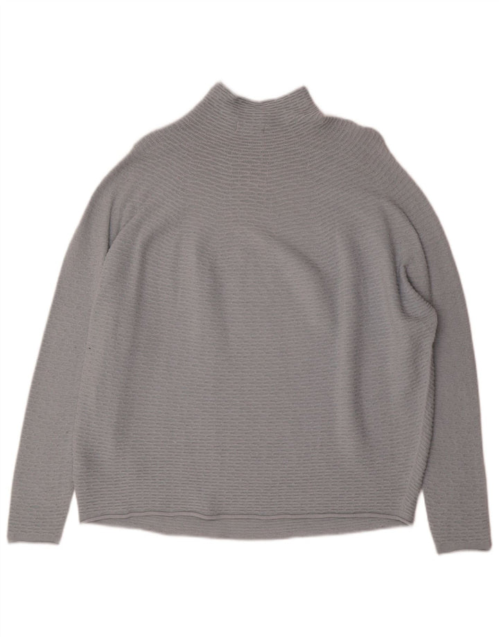 Phase Eight Womens Oversized Turtle Neck Jumper Sweater UK 14 Medium Grey