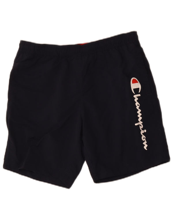 Champion Mens Graphic Swimming Shorts Medium  Navy Blue Polyester