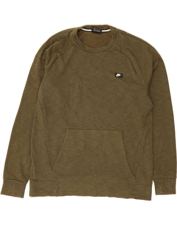 NIKE Mens Sweatshirt Jumper Medium Green Cotton Vintage Nike and Second-Hand Nike from Messina Hembry 