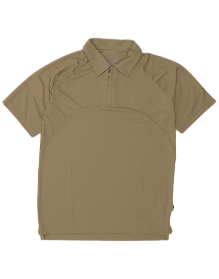 Jako Mens Polo Shirt Medium Khaki Polyester