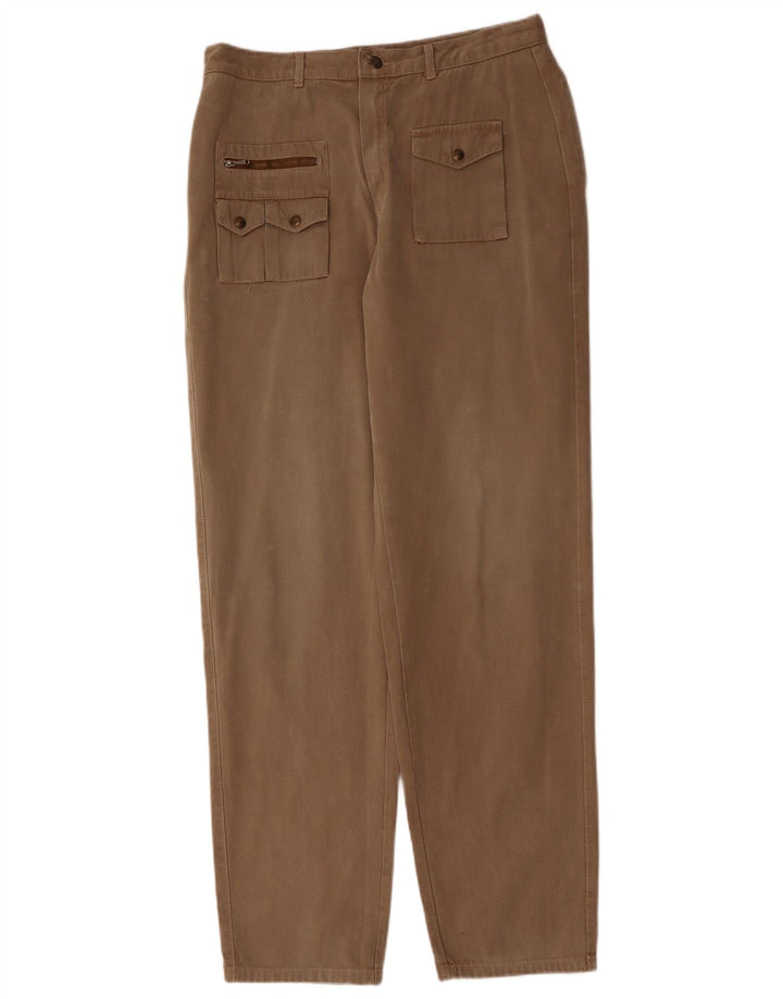 VINTAGE Womens Tapered Cargo Trousers W32 L33 Brown