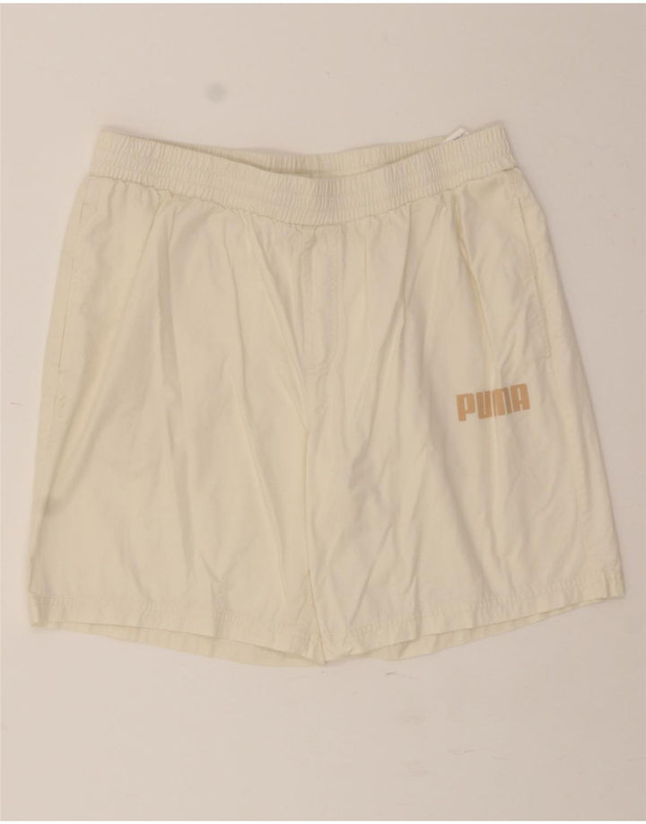 NIKE Mens Sport Shorts XL Off White Cotton Vintage Nike and Second-Hand Nike from Messina Hembry 