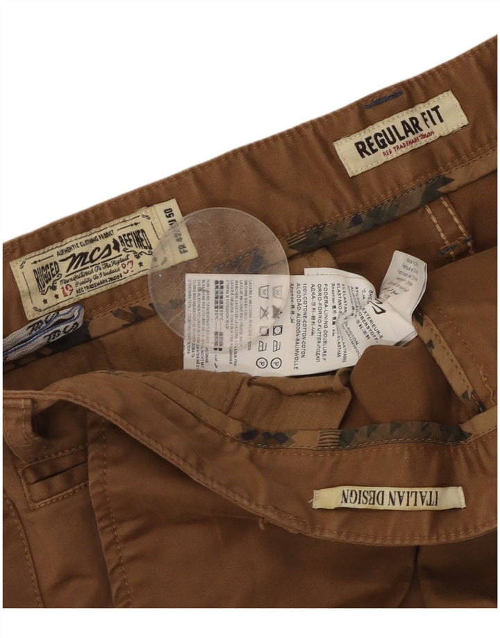 Marlboro Classics Mens Regular Fit Chino Trousers EU 50 Large W34 L35 Brown