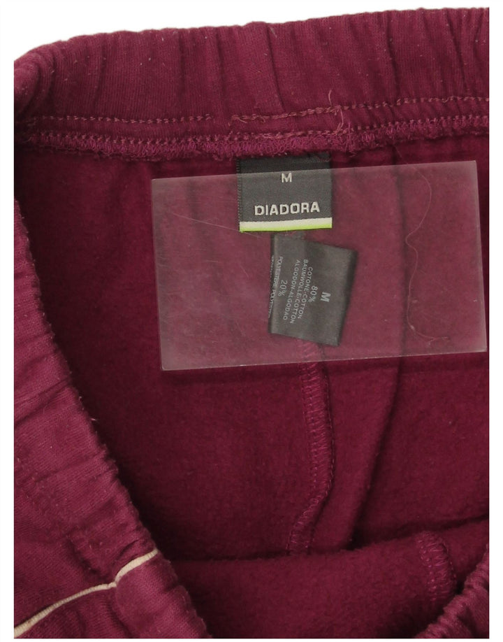 DIADORA Womens Tracksuit Trousers UK 14 Medium  Purple Cotton