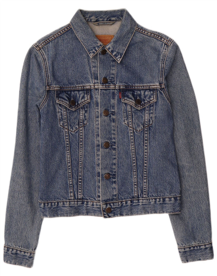 LEVI'S Girls Denim Jacket 10-11 Years Medium Blue Cotton