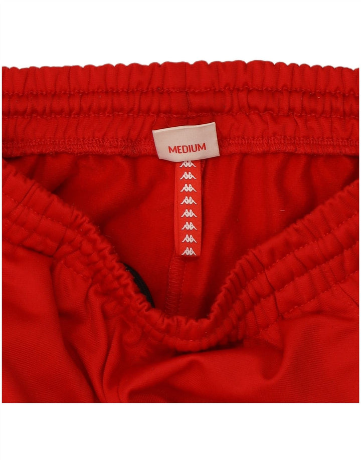 Kappa Mens Graphic Tracksuit Trousers Medium Red Colourblock Polyester