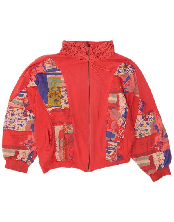 ETIREL Womens Oversized Tracksuit Top Jacket IT 42 Medium Red Colourblock