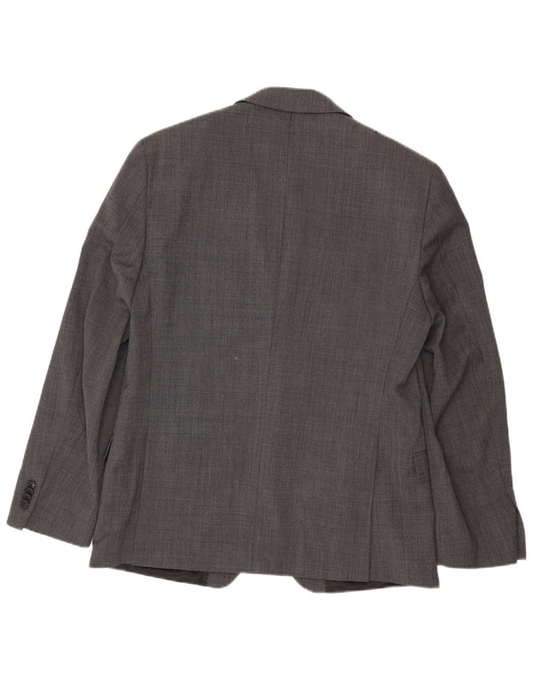 Tommy Hilfiger Mens 2 Button Blazer Jacket UK 42 XL Grey Check Wool