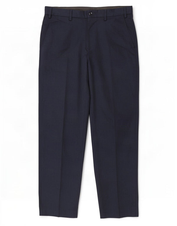 Marks & Spencer Mens Regular Fit Suit Trousers W34 L31 Navy Blue Polyester