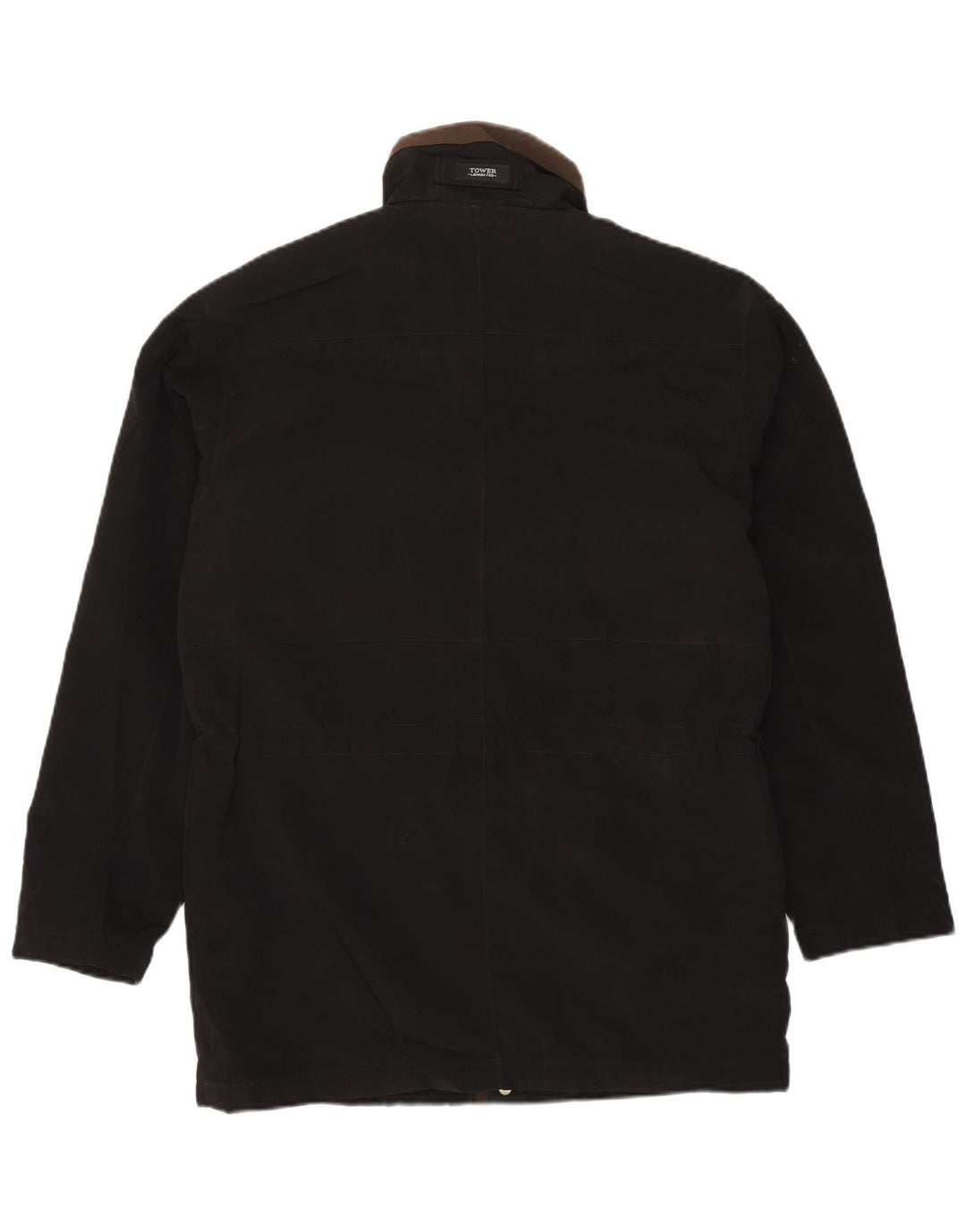 LONDON FOG Mens Utility Jacket UK 38 Medium Black Polyester