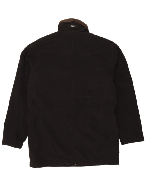 LONDON FOG Mens Utility Jacket UK 38 Medium Black Polyester