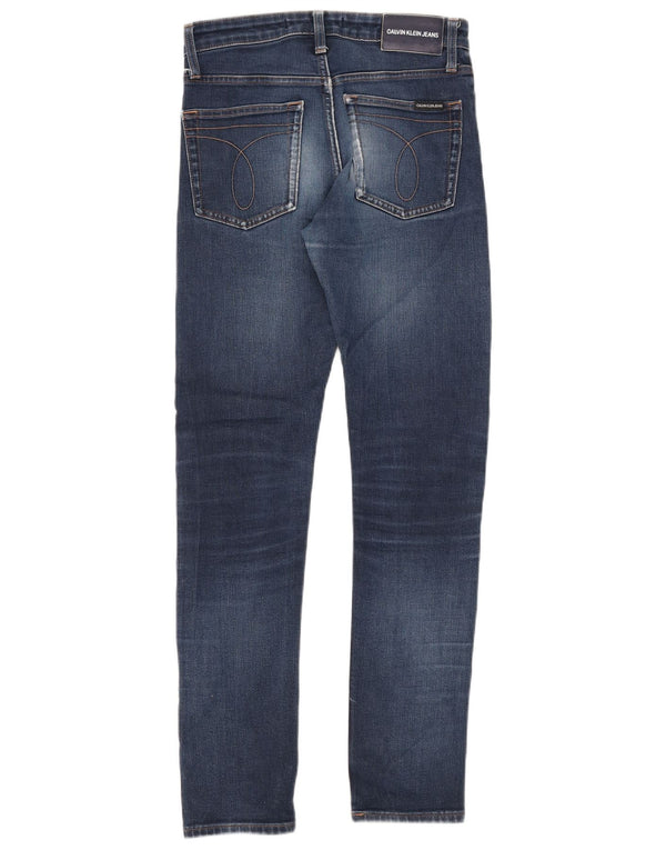 Calvin Klein Mens Slim Jeans W28 L32 Blue Cotton