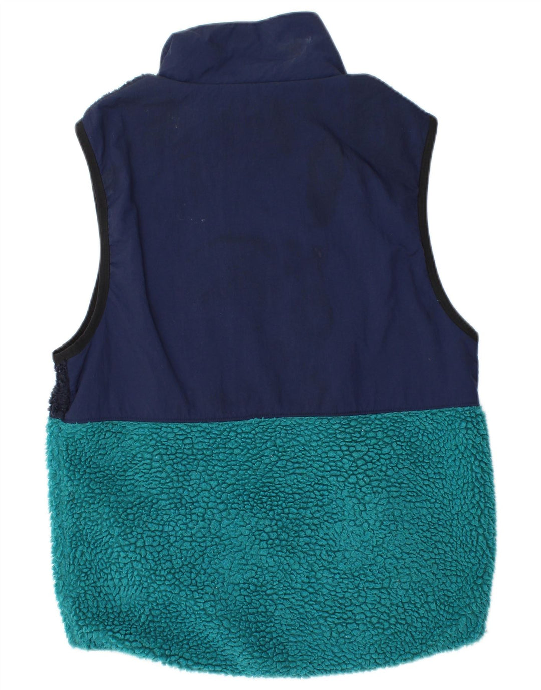 NIKE Mens Fleece Gilet UK 36 Small Navy Blue Colourblock Polyester Sports