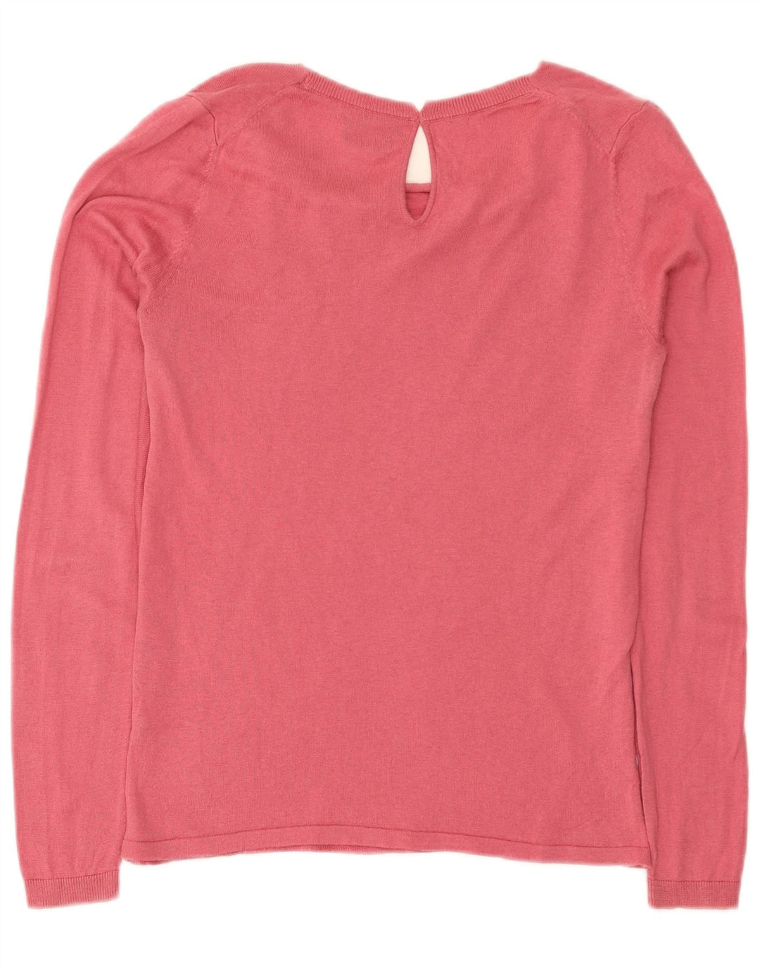 Massimo Dutti Womens Top Long Sleeve UK 12 Medium Pink Silk