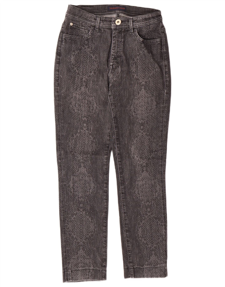 TRUSSARDI Womens Straight Jeans IT 41 Medium W27 L26 Grey