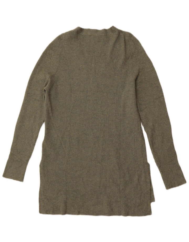 Marks & Spencer Womens V-Neck Jumper Sweater UK 10 Small  Green Polyester