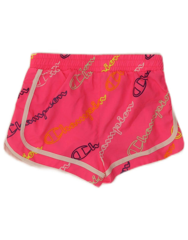 Champion Girls Graphic Sport Shorts 9-10 Years Medium Pink Polyester