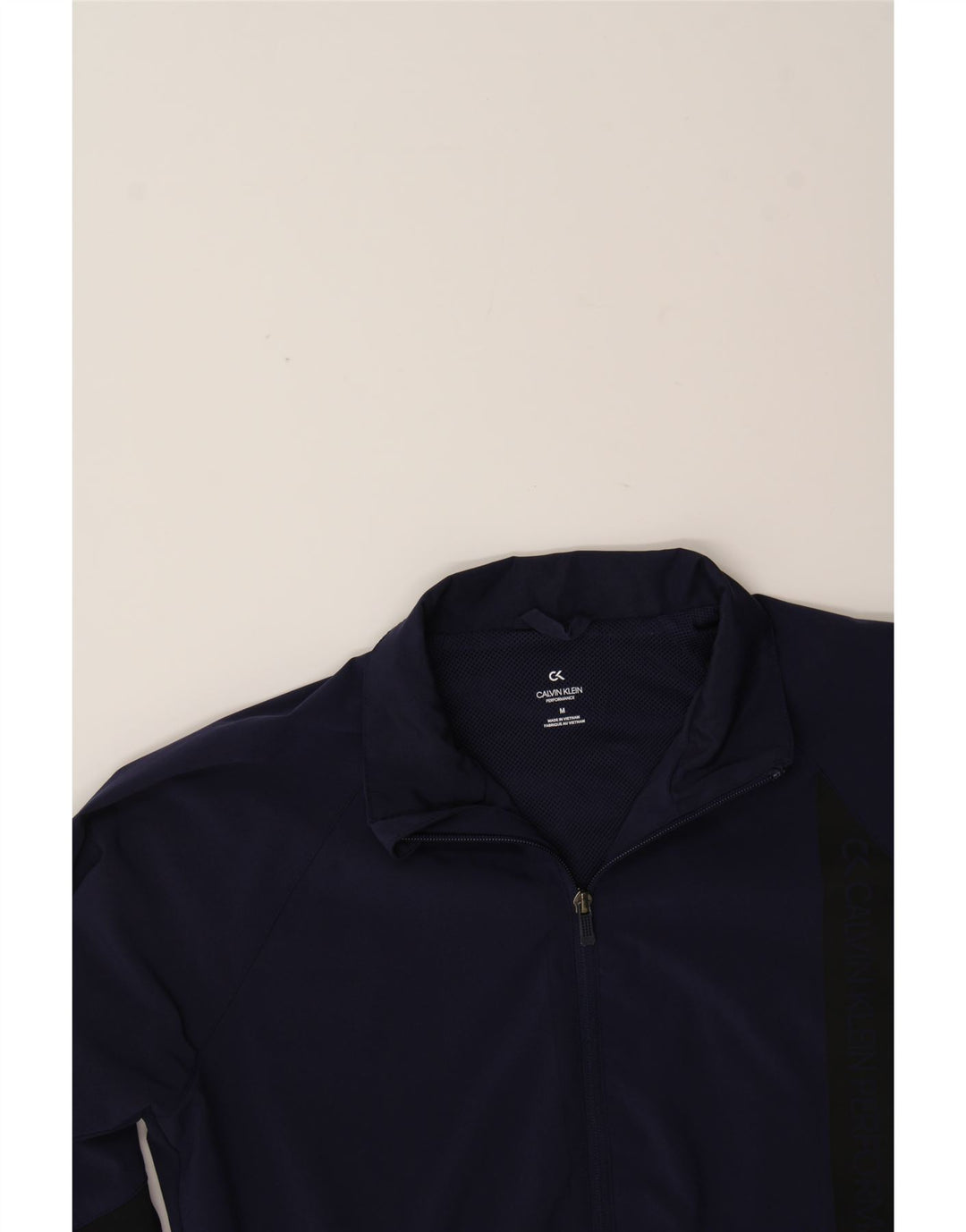 CALVIN KLEIN Mens Tracksuit Top Jacket Medium Navy Blue Polyester Vintage Calvin Klein and Second-Hand Calvin Klein from Messina Hembry 
