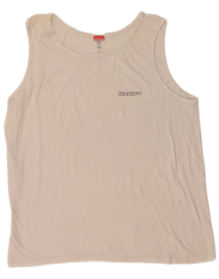 Kappa Mens Vest Top 2XL White Cotton
