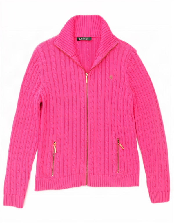 Ralph Lauren Womens Cardigan Sweater UK 8 Small Pink