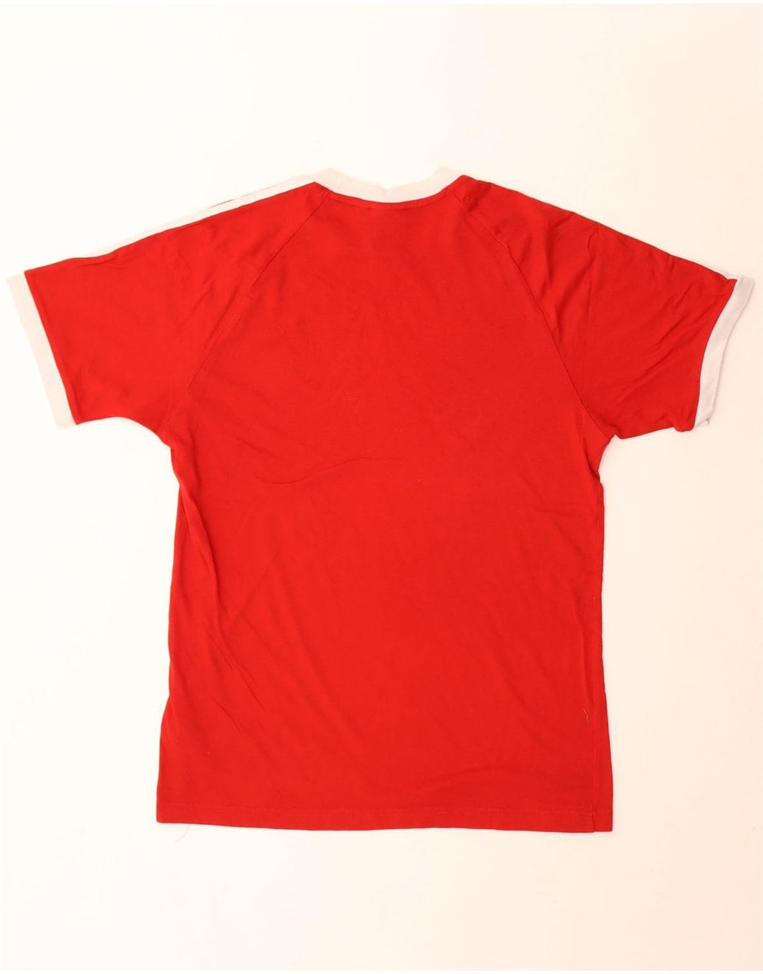 Adidas Mens T-Shirt Top Medium Red Cotton