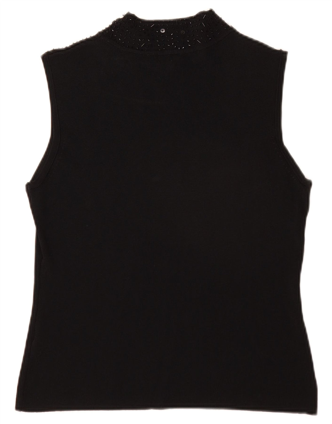 SKY DESIGN Womens Sleeveless Blouse Top US 2 XS Black Rayon