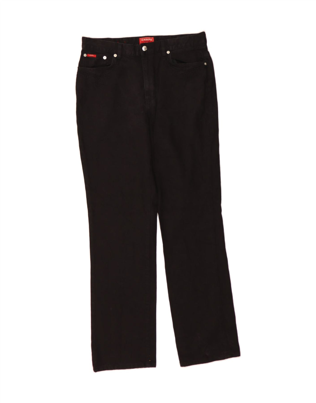 CHAPS Womens Straight Jeans US 12 Large W32 L33 Black Vintage Chaps and Second-Hand Chaps from Messina Hembry 