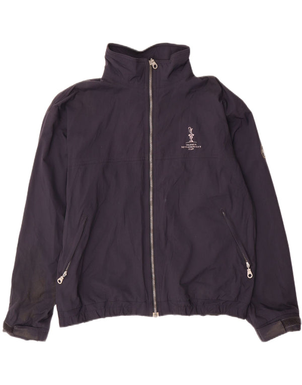 MURPHY & NYE Mens Loose Fit Rain Jacket UK 38 Medium Navy Blue Nylon