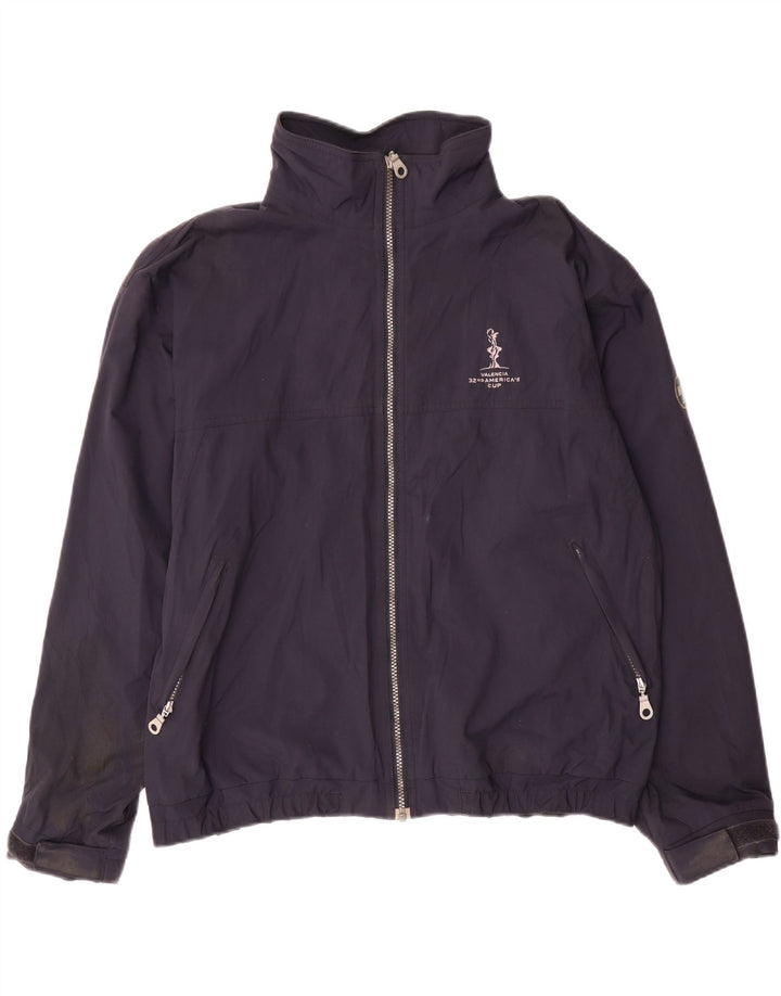 MURPHY & NYE Mens Loose Fit Rain Jacket UK 38 Medium Navy Blue Nylon