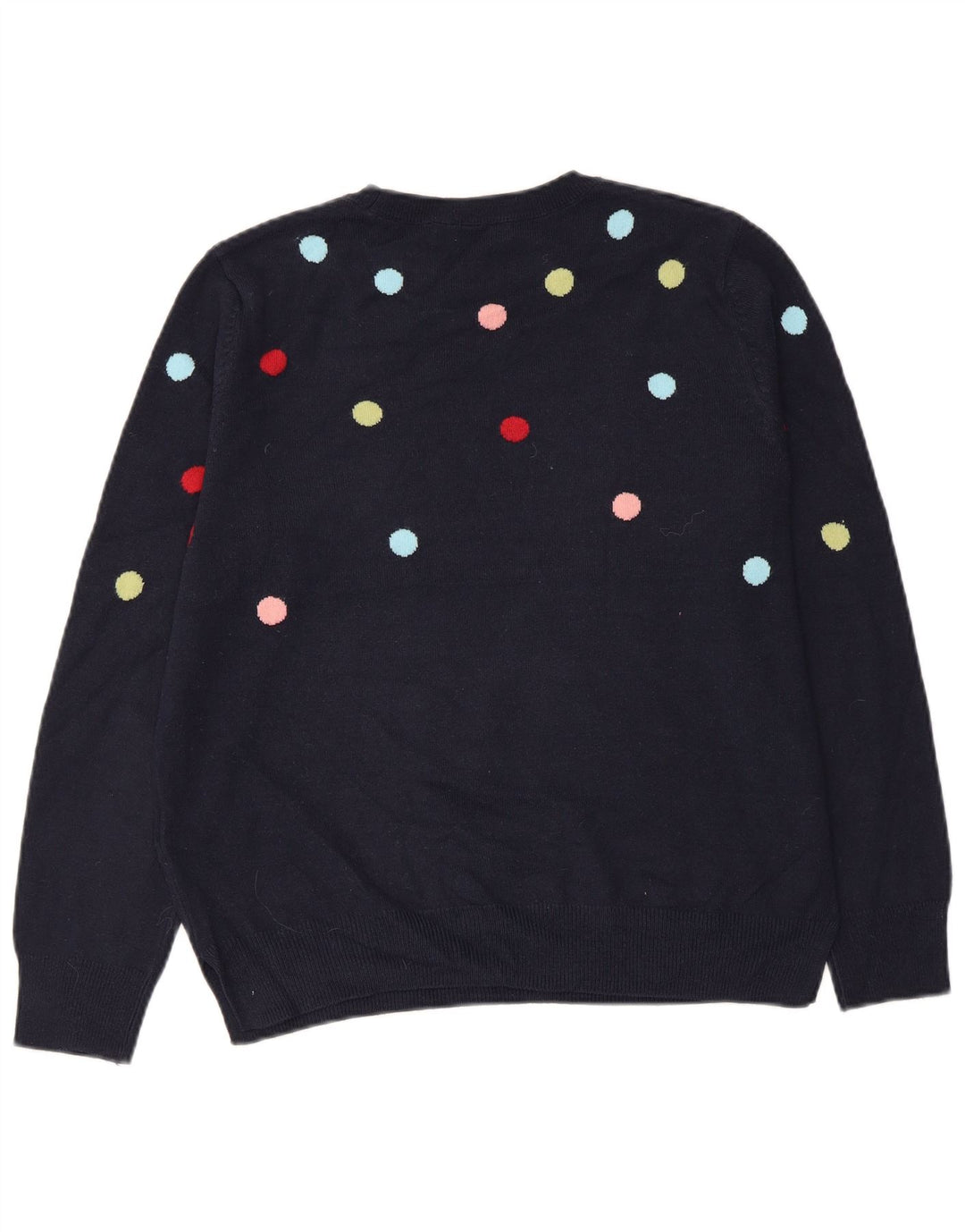 MARKS & SPENCER Womens Crew Neck Jumper Sweater UK 14 Medium Navy Blue