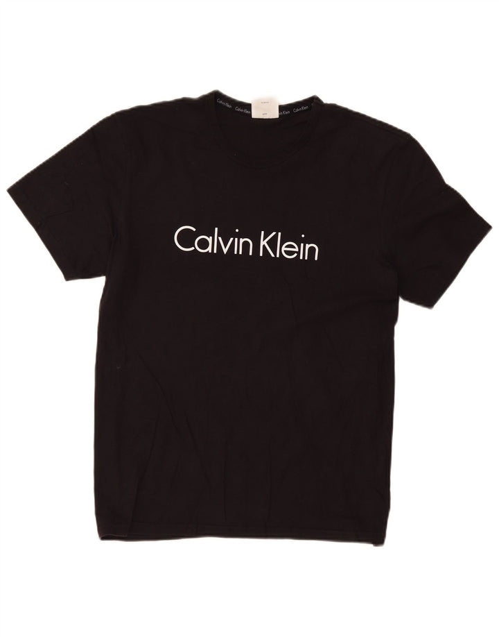 Calvin Klein Mens Graphic T-Shirt Top Medium Black