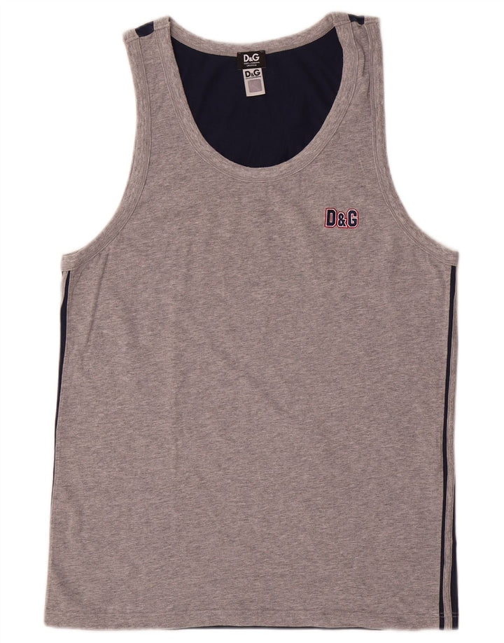 Dolce & Gabbana Mens Vest Top Small Grey Colourblock