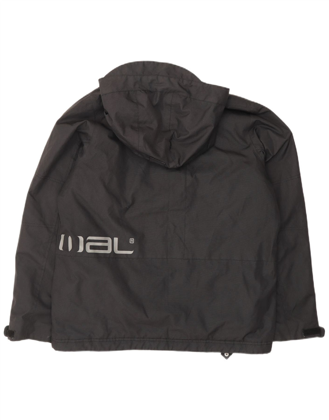 ANIMAL Boys Graphic Hooded Windbreaker Jacket 15-16 Years Black Polyester
