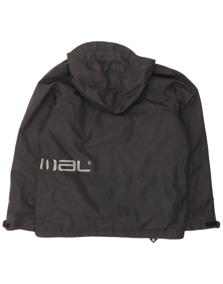 ANIMAL Boys Graphic Hooded Windbreaker Jacket 15-16 Years Black Polyester