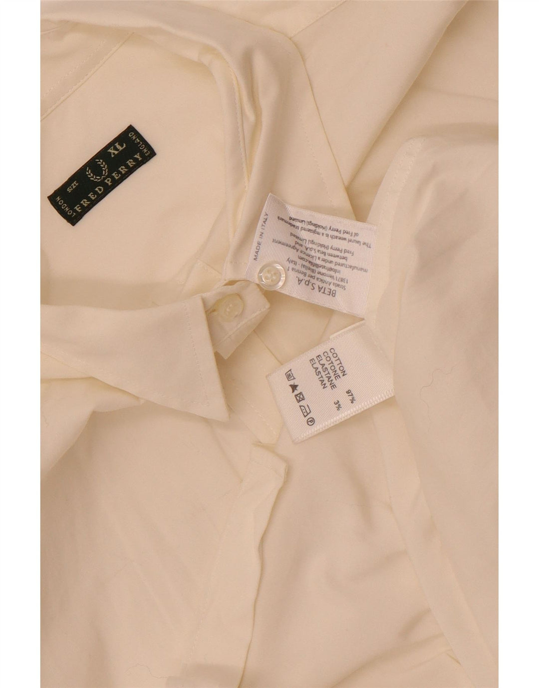 Fred Perry Womens Shirt UK 18 XL White Cotton