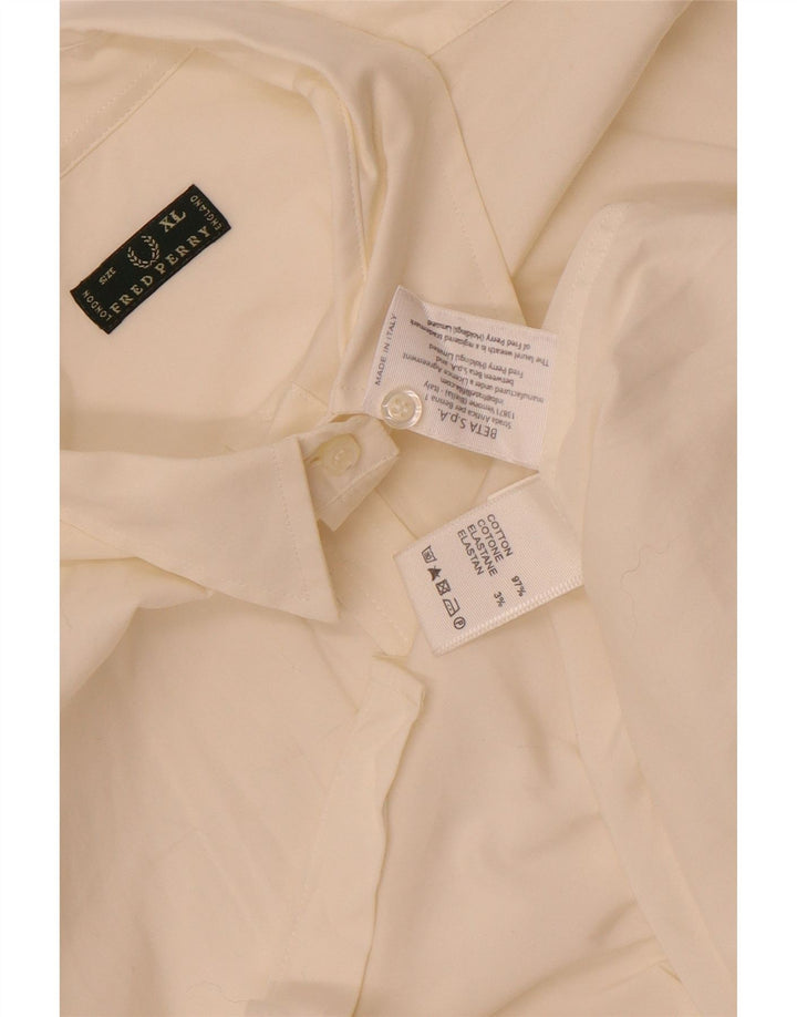 Fred Perry Womens Shirt UK 18 XL White Cotton
