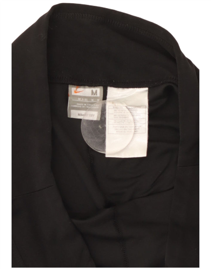 Nike Womens Capri Leggings US 8/10 Medium Black Polyester