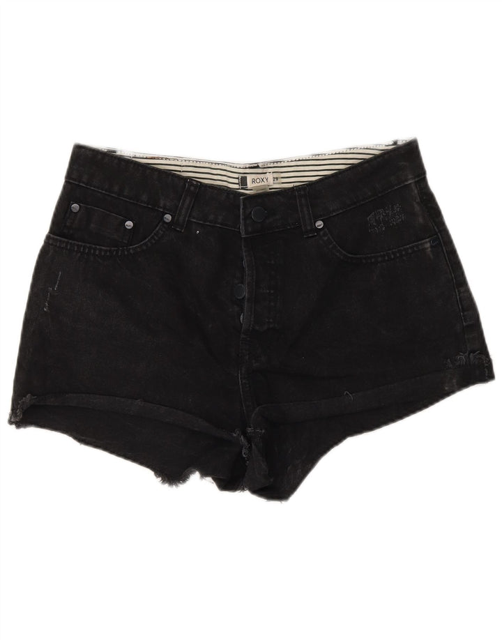 Roxy Womens Denim Hot Pants W29 Medium  Black Cotton
