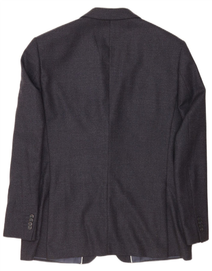 Daniel Hechter Mens 2 Button Blazer Jacket UK 38 Medium Grey Wool
