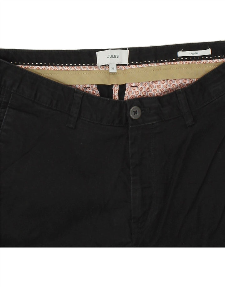 JULES Womens Regular Chino Trousers EU 38 Medium W29 L32 Black Cotton Vintage Jules and Second-Hand Jules from Messina Hembry 