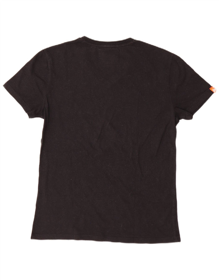 Superdry Mens T-Shirt Top Large Black Cotton