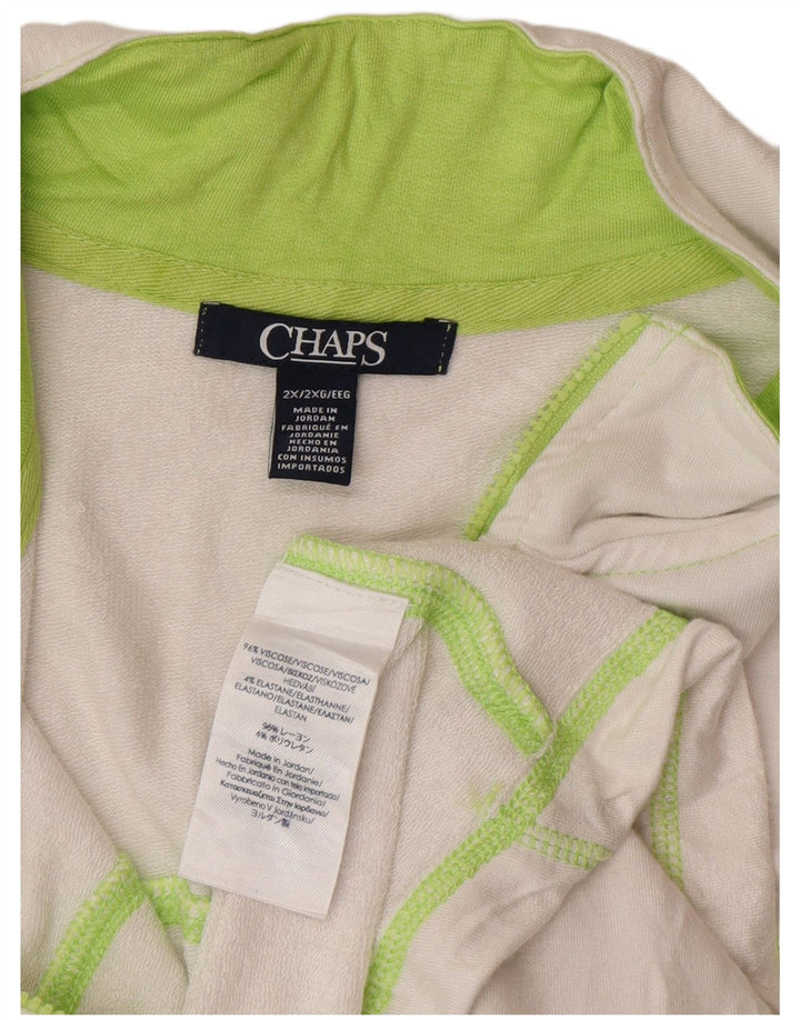 Chaps Womens Sleeveless Tracksuit Top UK 20 2XL White Viscose